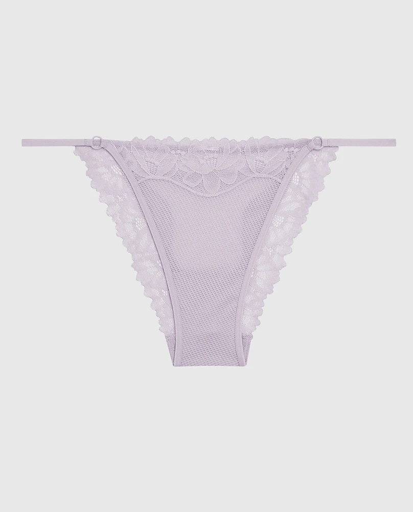 Culotte Cheeky à jambe échancrée en filet