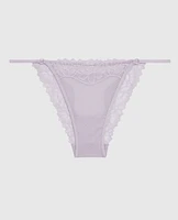 Culotte Cheeky à jambe échancrée en filet