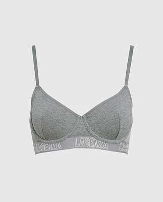 Smooth Cotton Unlined Balconette Bra