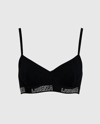 Doux soutien-gorge balconnet en coton non doublé