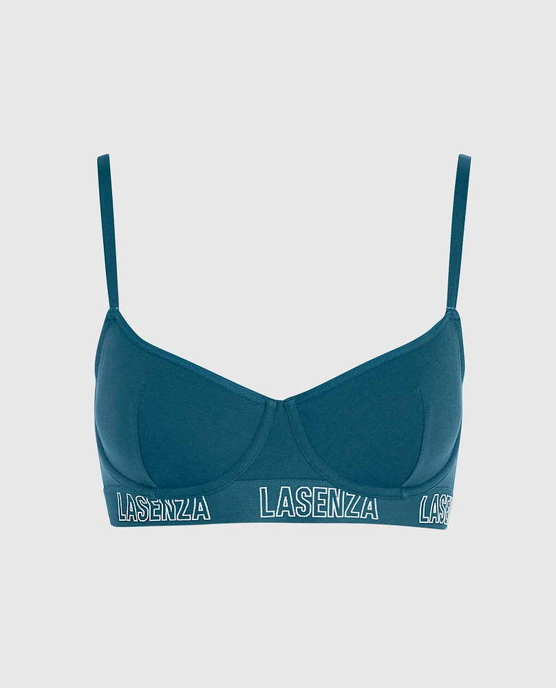 Smooth Cotton Unlined Balconette Bra