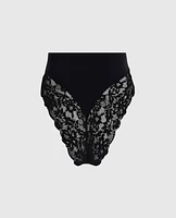 Culotte cheeky lissante taille haute noire