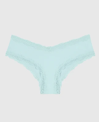 Cheeky Panty with Lace Trim Vista Blue