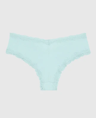 Cheeky Panty with Lace Trim Vista Blue