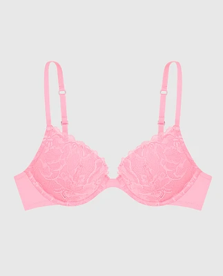 Soutien-gorge pigeonnant en dentelle fais-moi rougir