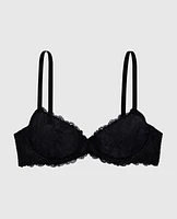 Soutien-gorge demi-buste non doublé en dentelle