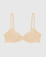 Unlined Demi Bra with Allover Lace