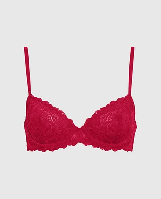 Soutien-gorge demi-buste non doublé en dentelle