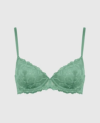 Soutien-gorge demi-buste non doublé en dentelle