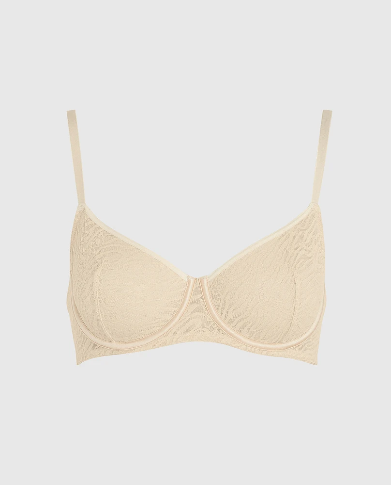 Doux soutien-gorge balconnet non doublé