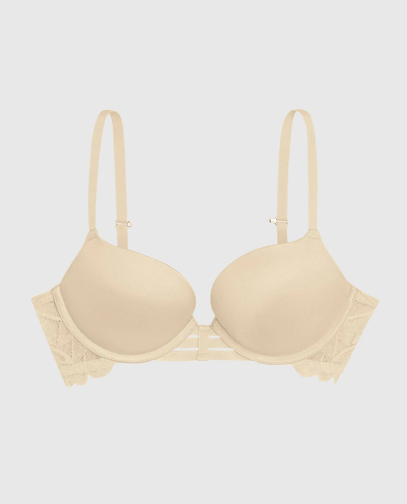 Push Up Bra with Lace Wing