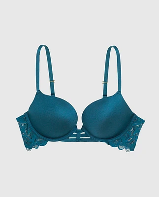 Push Up Bra with Lace Wing