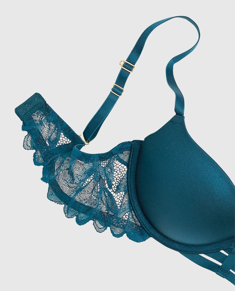 Push Up Bra with Lace Wing