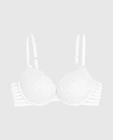 Push Up Bra with Gated Wing