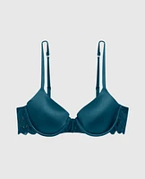 Doux soutien-gorge couvrant légèrement doublé avec côté en dentelle