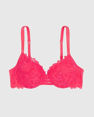 Lightly Lined Full Coverage Bra with Allover Lace