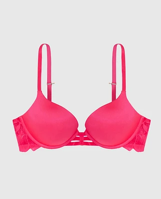 Up 2 Cup Push Bra with Lace Wing