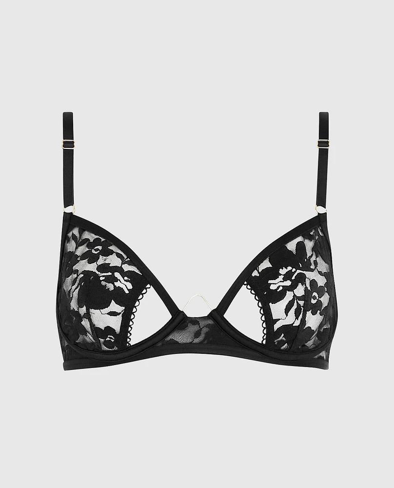 Soutien-gorge en dentelle avec découpes