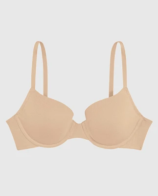 Soutien-gorge demi-buste en doux coton légèrement doublé