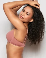 Soutien-gorge demi-buste légèrement doublé rose subtil