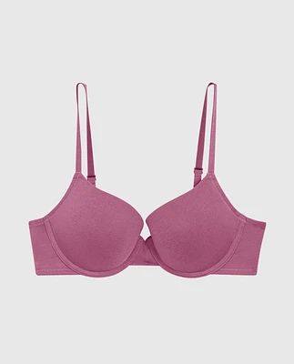 Soutien-gorge demi-buste en doux coton légèrement doubl