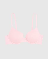 Smooth Lightly Lined Demi Bra Pink-A-Boo