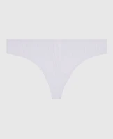 Ribbed Thong Panty Lavender Cake