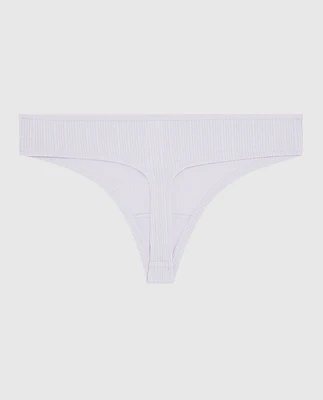 Ribbed Thong Panty Lavender Cake