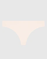 Ribbed Thong Panty Ivory Dawn