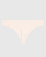 Ribbed Thong Panty Ivory Dawn