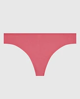 Ribbed Thong Panty Romantic Pink