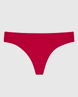 Ribbed Thong Panty Cosmo Red