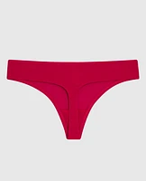 Ribbed Thong Panty Cosmo Red