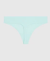 Ribbed Thong Panty Vista Blue