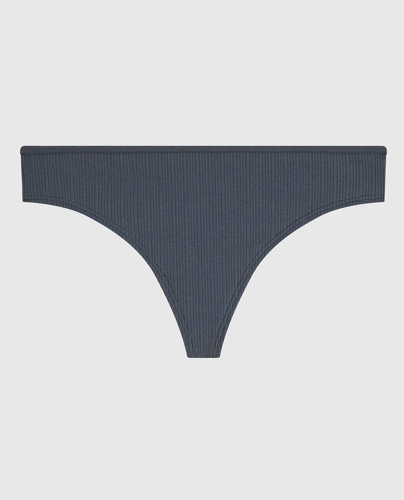 Ribbed Thong Panty Stormy Weather