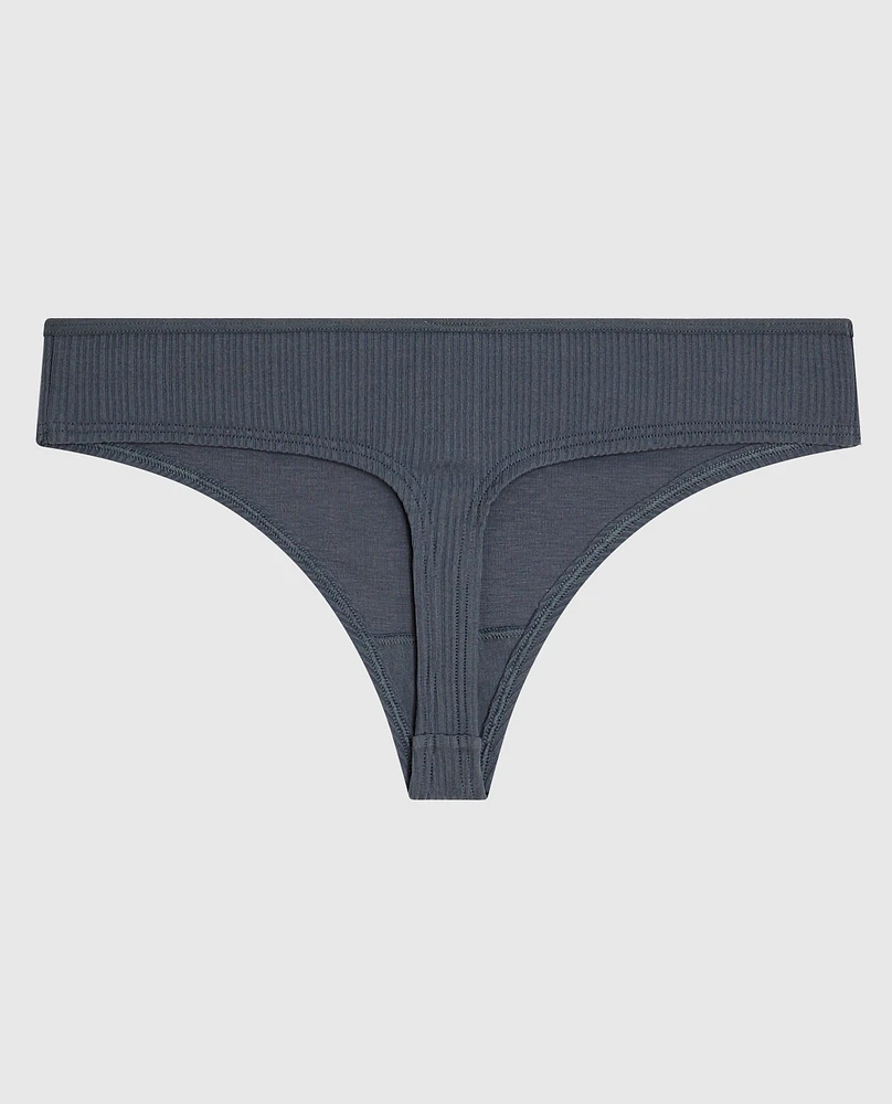 Ribbed Thong Panty Stormy Weather