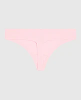 Ribbed Thong Panty Pink-A-Boo