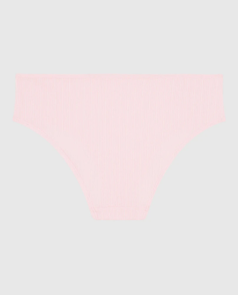 Ribbed Hipster Panty Pink-A-Boo