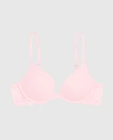 Push Up Bra with Lace Wing Pink-A-Boo