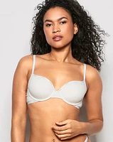 Lightly Lined Demi Logo Bra Ivory