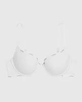 Lightly Lined Demi Logo Bra Ivory