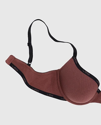 Smooth Lightly Lined Demi Bra Dusty Cedar