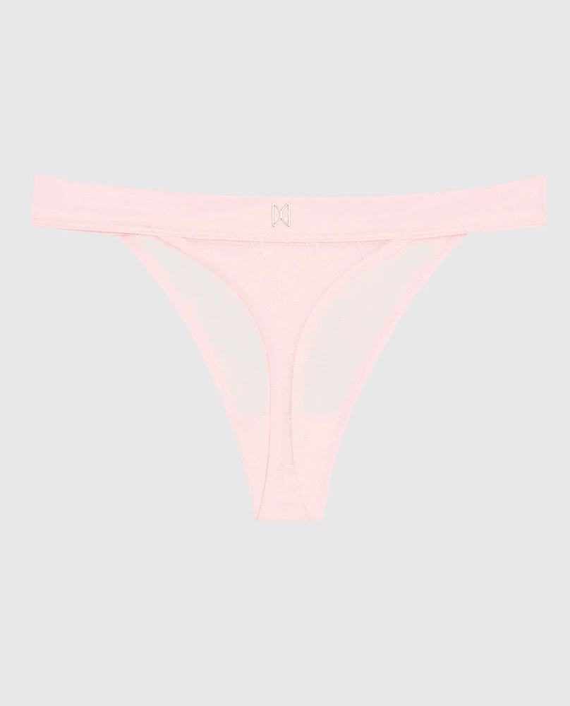 High Leg Medium Rise Thong Panty