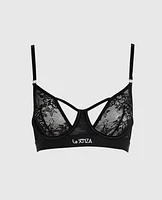 Unlined Balconette Bra with Allover Lace