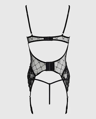 Short Unlined Lace Merrywidow