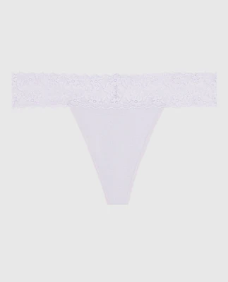 Thong Panty with Lace Lavender Cake