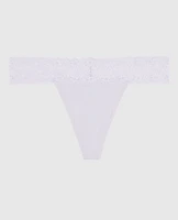 Thong Panty with Lace Lavender Cake