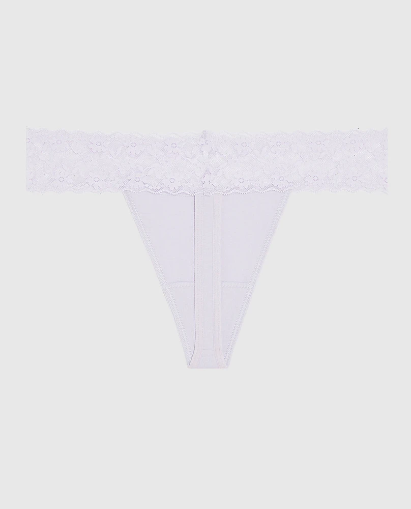 Thong Panty with Lace Lavender Cake