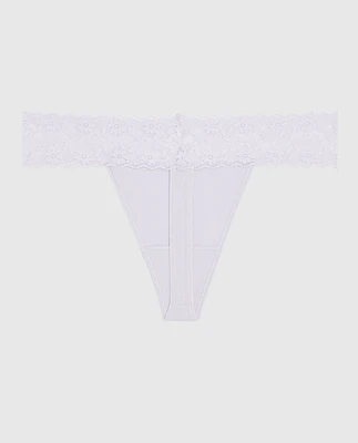 Thong Panty with Lace Lavender Cake