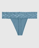 Tanga de tous les jours avec bordure en dentelle